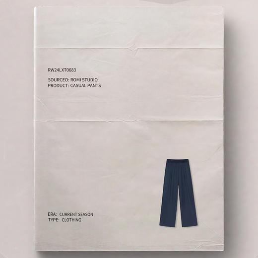 ROMI STUDIO“轻盈自在”松紧腰弹力宽松运动直筒休闲裤RW24LXT0683【发货时效25天】 商品图2