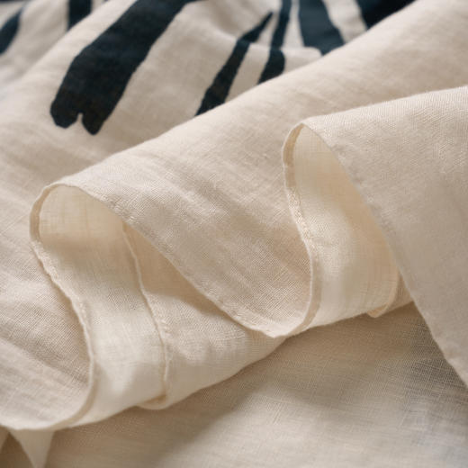 ROMI STUDIO海边度假风100%亚麻花卉印花披肩沙滩巾 426E4091 商品图2