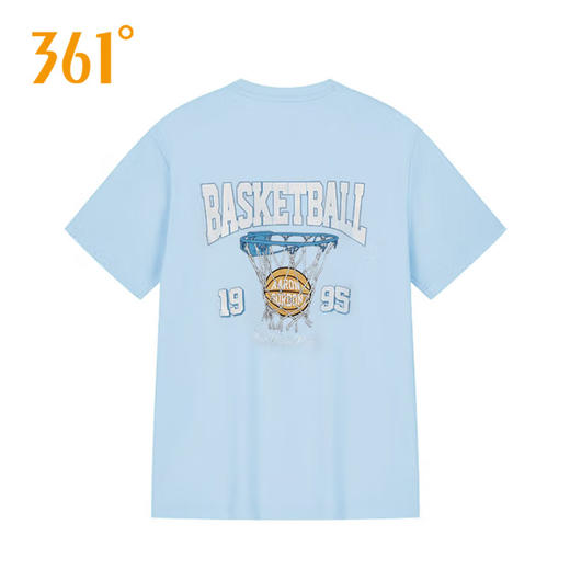 361度运动短袖男2025夏季新款篮球T恤男讯干透气印花休闲半袖552521110-5 商品图1