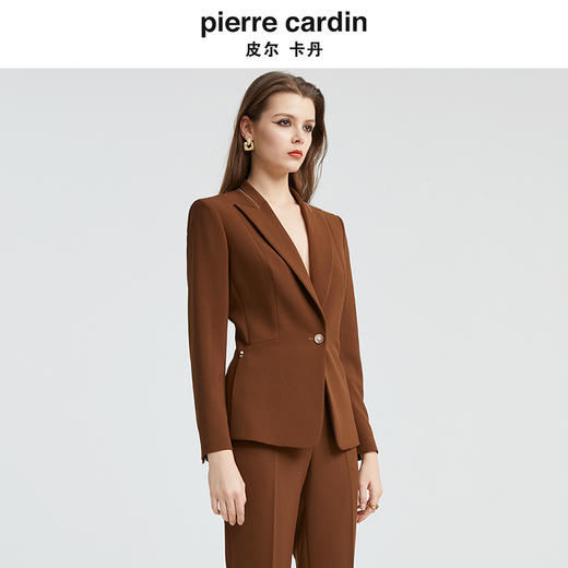 皮尔卡丹女装新款经典通勤一粒扣修身西服P4326U4973K0 商品图1