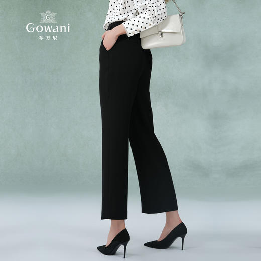 乔万尼高腰阔腿裤女夏垂感纯色休闲裤显瘦EI2F839 商品图4