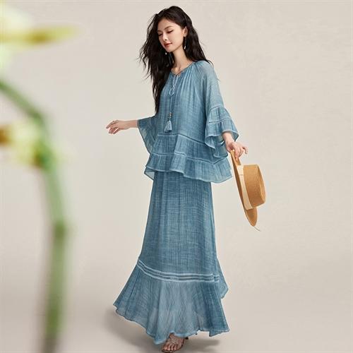 韩版宽松慵懒风设计感，百搭时尚休闲两件套HR-YBER232 商品图2