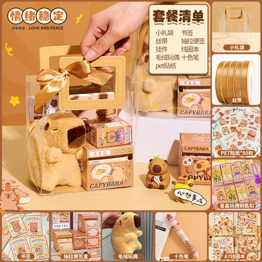 【六一儿童节必备🎒全班沸腾！】卡皮巴拉主题礼袋，萌趣满分的儿童伴手礼，奖励分享两不误✨六一儿童节卡皮巴拉幼儿园礼物儿童生日伴手礼品 小学生🎁奖励开学实用全班 六一抱抱桶 商品图4