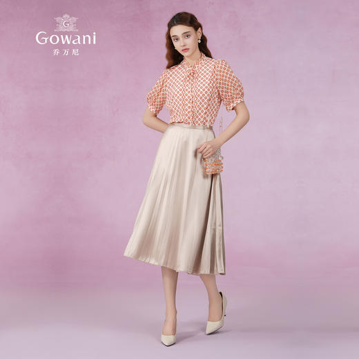 乔万尼新品夏季真丝衬衫显瘦桑蚕丝上衣ET2C248 商品图3