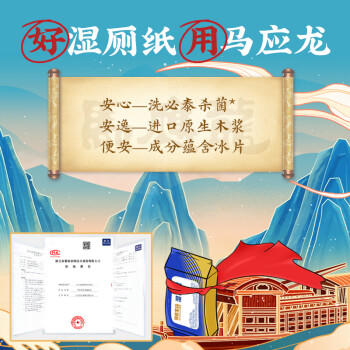 马应龙小蓝湿厕纸囤货家庭装408抽厕纸湿巾洁厕如厕湿纸温和无刺激 /家庭清洁/纸品 /清洁纸品 /湿厕纸 商品图1