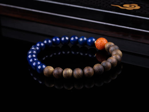 XY0271沉香+南红青金石手串 商品图4