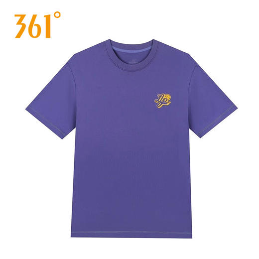 361度运动T恤男2025夏季新款舒适透气篮球圆领短袖T恤552521101-2 商品图0