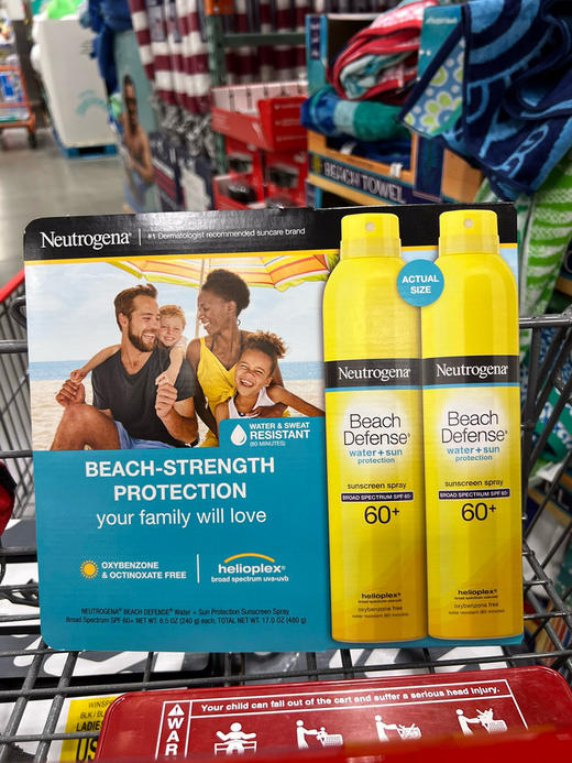 无油防晒防水！海边度假🏖️必备！露得清成人防晒喷雾 SPF60 240g *2瓶装 商品图4