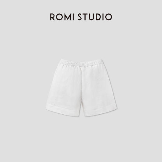 ROMI STUDIO“Clean fit”100%亚麻轻薄松紧腰休闲短裤 RWCRXG3138【发货时效25天】 商品图1