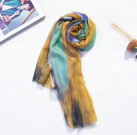 杞冠臻选 | 洋湖风景超薄围巾 50%牦牛绒50%羊毛 70*190CM