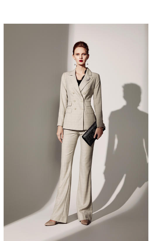 J83A2783A颈袖添香季新款时尚职场气质女神范女装洋气职场装西装套裤 商品图3