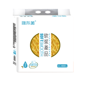 维尔美软浆柔系列四边压花纸面巾12包/提WRH512M08-1