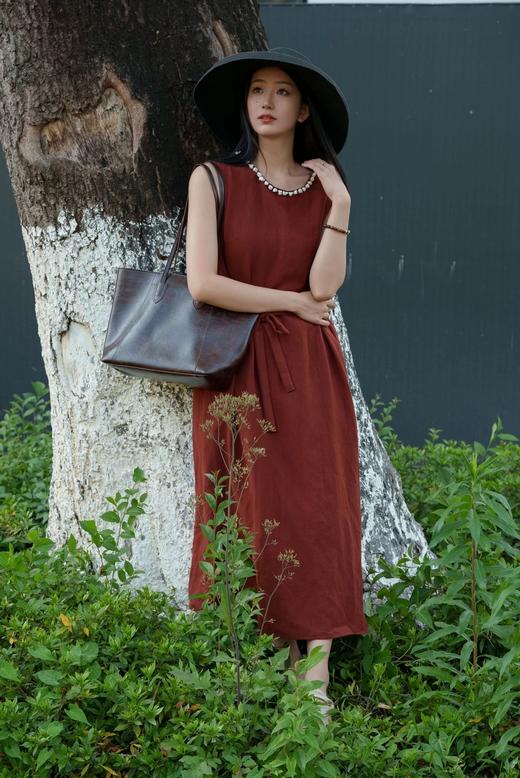 LPIUTY品牌直发！气质赫本风天丝麻连衣裙 B0725030 商品图3