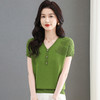 FCY FQ32115针织衫短袖t恤洋气薄遮肚上衣 商品缩略图1