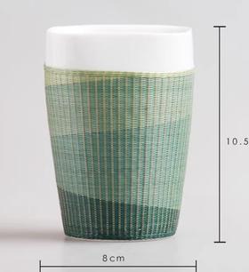 竹丝马克杯绿