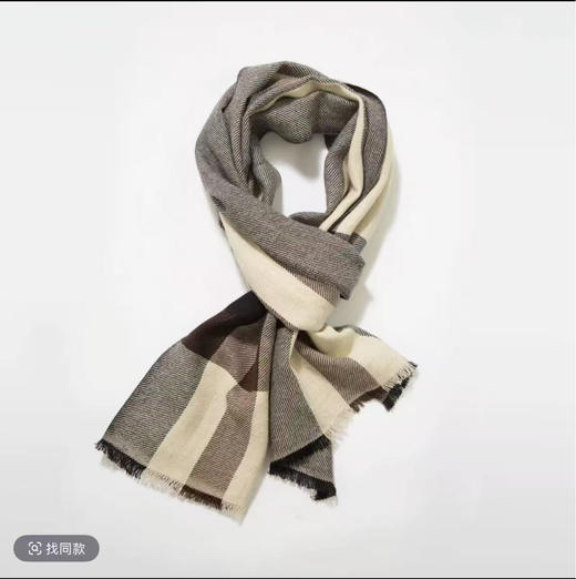 杞冠臻选 | YAKOO  21款牦牛绒手工粗放围巾 35x190cm 商品图4