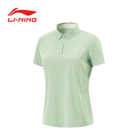 李宁女夏季POLO衫新款速干短袖翻领运动T恤APLV016