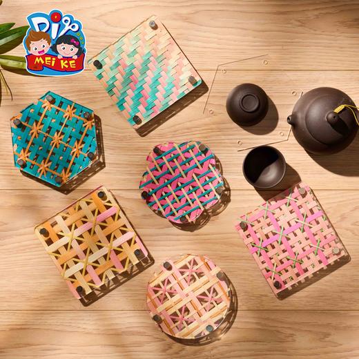 F1022 亚克力竹编杯垫 商品图0