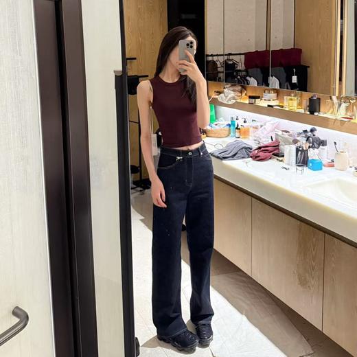 ROMI STUDIO复古酒红色圆领针织吊带背心/罗纹弹力修身RWCSSD1962【发货时效25天】 商品图1