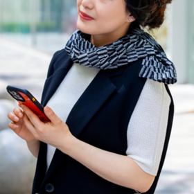 【ZAIKI西阵织】京都西阵织单色2折叠款女士围巾