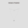 ROMI STUDIO 铜合金项链 简约黑色水滴形吊坠银链项链 RWCRP33149 商品缩略图1