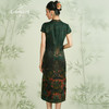 【东篱采园图】【香云纱】乔万尼真丝连衣裙缎面龟纹重磅26mm桑蚕丝收腰气质富贵感ET2E281 商品缩略图4