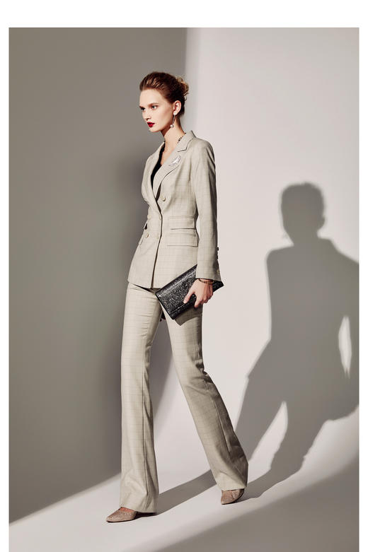 J83A2783A颈袖添香季新款时尚职场气质女神范女装洋气职场装西装套裤 商品图1