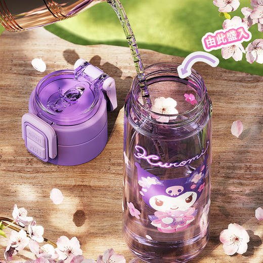 【你的夏日补水站~】三丽鸥儿童双饮太空杯 女孩便携吸管水杯 夏季男生学生大容量防摔水杯-QQ 商品图2