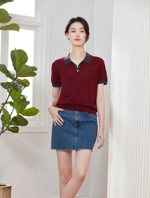 POLO领短袖针织衫SZ2E51-顺圣 商品图0