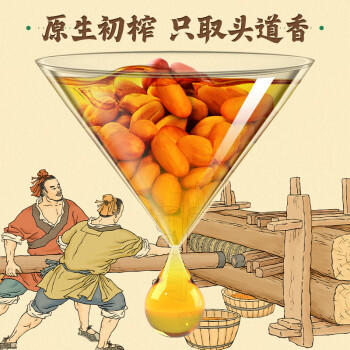 金胜【保真花生油】压榨一级浓香花生油3.68L 适配小家庭 常用常鲜  /粮油调味 /食用油 /花生油 商品图1