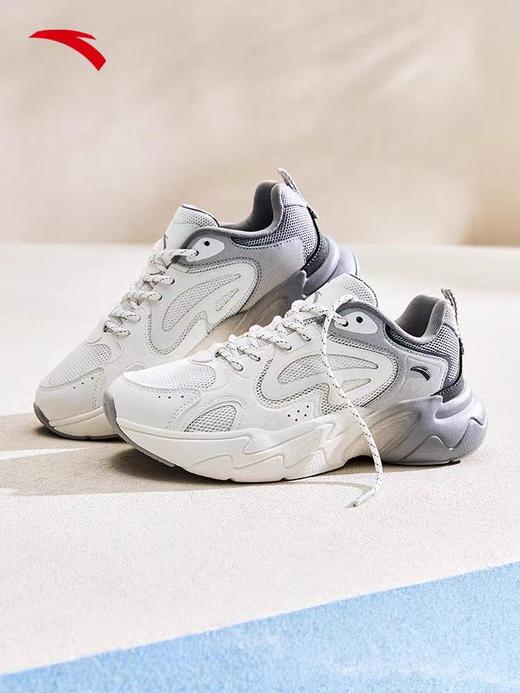 安踏脉冲丨革网拼接厚底舒适休闲鞋女新款女鞋 122528856 商品图1