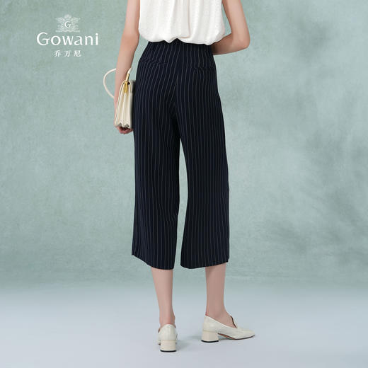 乔万尼新款九分阔腿裤女条纹直筒显瘦版型EI2F778 商品图4
