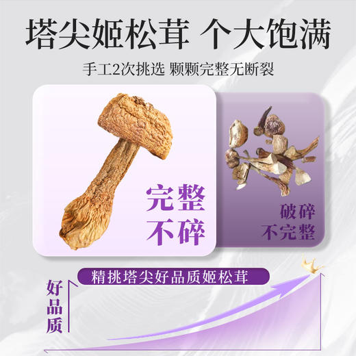 在菌屋 原色无硫姬松茸250g/罐 色泽棕黄 无熏硫无添加 浓郁杏仁香 商品图3