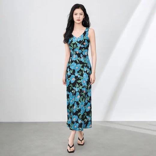 「高货wl」全新升级【铂金会员339/天猫459/差价120】(94216)洛诗琳法式印花背心裙2025夏季新款气质醋酸收腰裙子女94216 商品图3