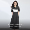 【专属特价】熙世界美式学院风休闲撞色条纹POLO领连衣裙女短袖2025夏日新款 商品缩略图1