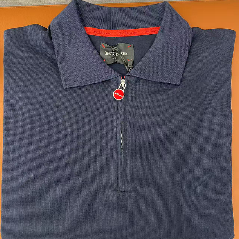 KITON 男士短袖polo衫 深蓝色  UMK1171K400S