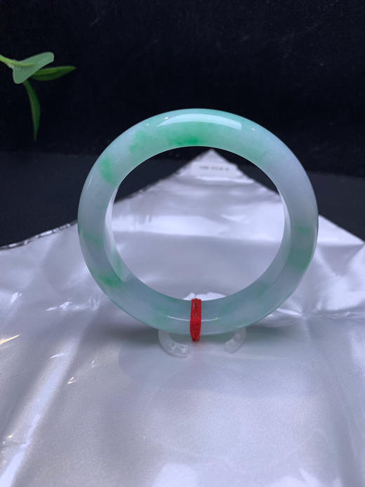 612897，55飘绿手镯，清新白底飘绿花，干净清新 商品图3