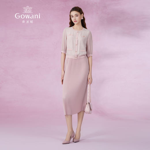 乔万尼真丝衬衫19mm桑蚕丝提花精致高级感上衣ET2C212 商品图3