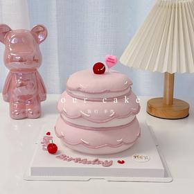 网红ins粉色漫画蛋糕-低糖处理无添加