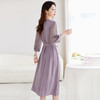 QS-82599130【紫色韵味】91.8%桑蚕丝弹力双乔连衣裙收腰通勤显瘦礼服裙9130 商品缩略图3
