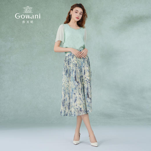 乔万尼夏新品上衣衬衫桑蚕丝真丝短袖衬衫ET2C228 商品图3