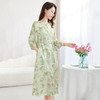QS-82599730【休闲度假】原创桑蚕丝女装夏季新丝粘花螺真丝印花连衣裙女9730 商品缩略图1