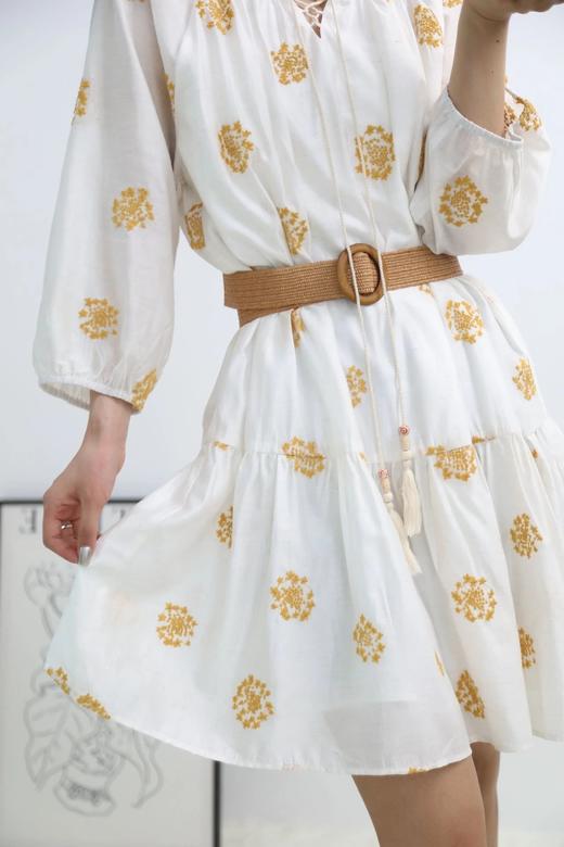 LPIUTY品牌直发！黄亦玫同款明媚感⚠️“繁花馥郁”黄玫瑰度假连衣裙❗️每单赠送腰带 商品图3