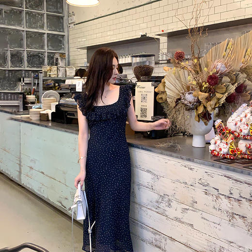 金蘑菇菇 灵动缪斯 / 碎花波点双版本两面穿收腰绑带荷叶边连衣裙 商品图0