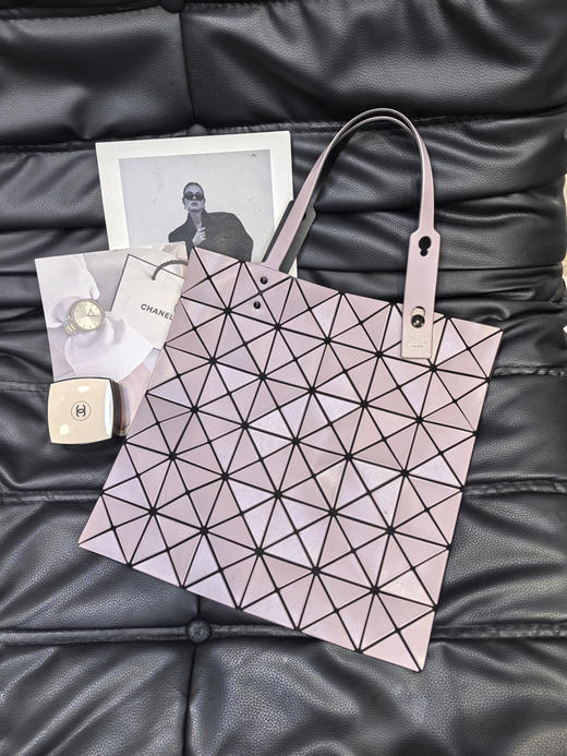 三宅一生 6格 皮粉色 托特包 商品图0