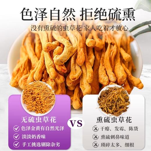 在菌屋 大孢子头虫草花300g/罐 色泽金黄 粗条饱满 无熏硫无添加 商品图3