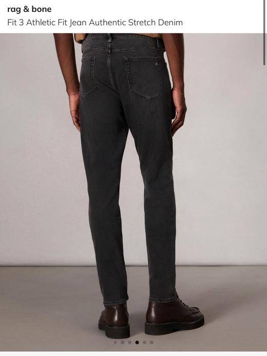 R@G BONE 薄款洗水 黑灰弹力牛仔长裤 NZK241 商品图2