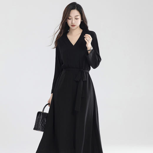 火桐hooton 高货系列 重磅32姆米鬼绉真丝连衣裙GD80501 商品图1