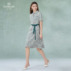 乔万尼真丝收腰长款连衣裙夏法式绿色长裙EI2E871 商品缩略图2