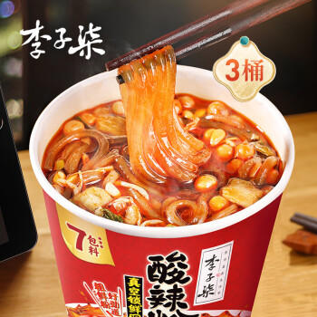 李子柒薯你弹酸辣粉252g*3桶（湿粉）四川风味 方便食品米粉米线 /粮油调味 /方便食品 /酸辣粉 商品图2